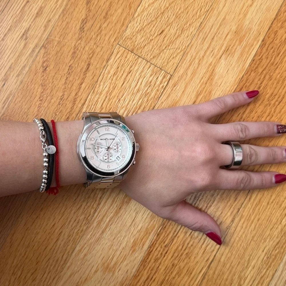 Michael Kors Unisex Silver Chronograph Watch